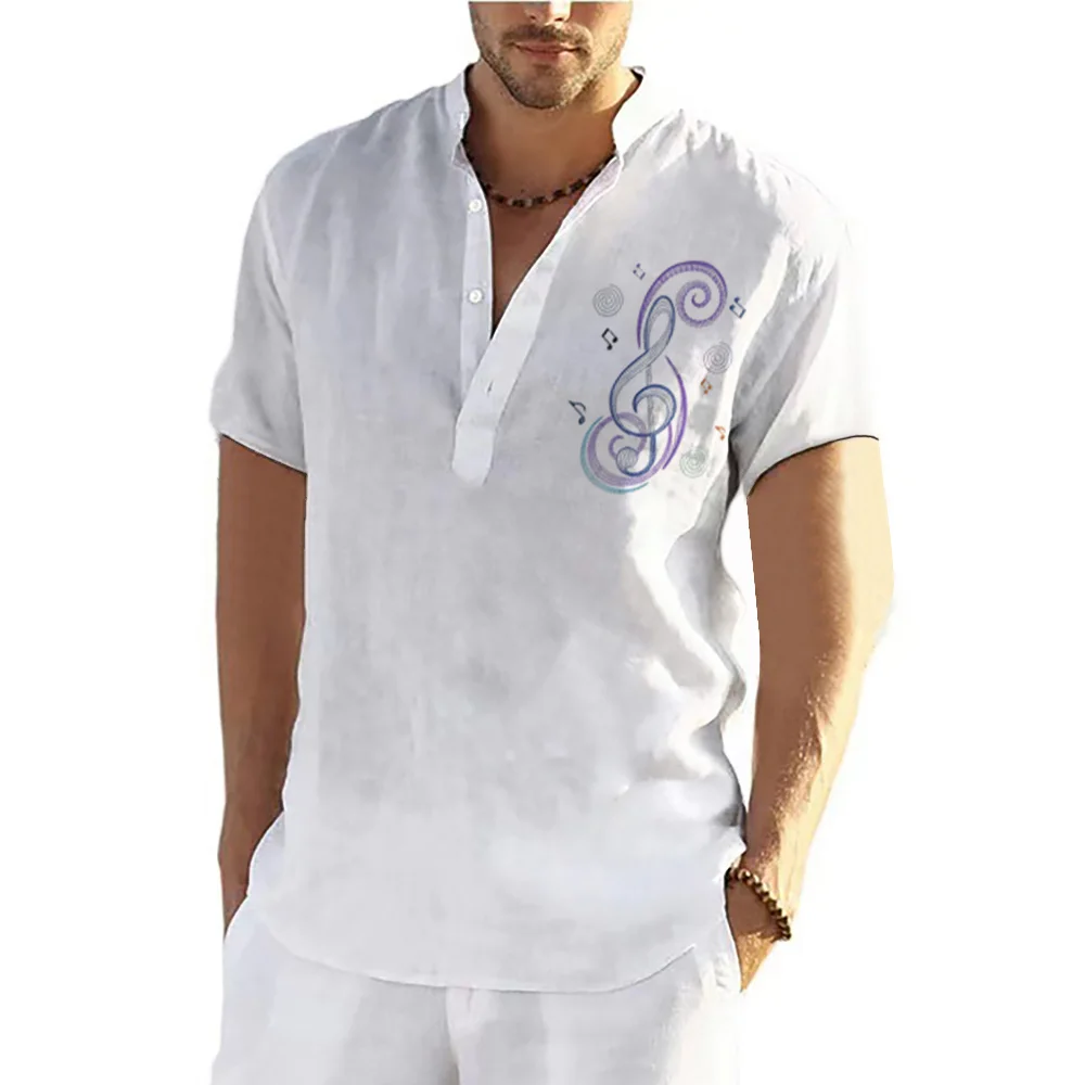 

Men's Hawaiian Shirt 3D Printed Musical Lnstrument Trend Men Daily Street Oversized Men's Short Sleeve Shirt Clothing2023