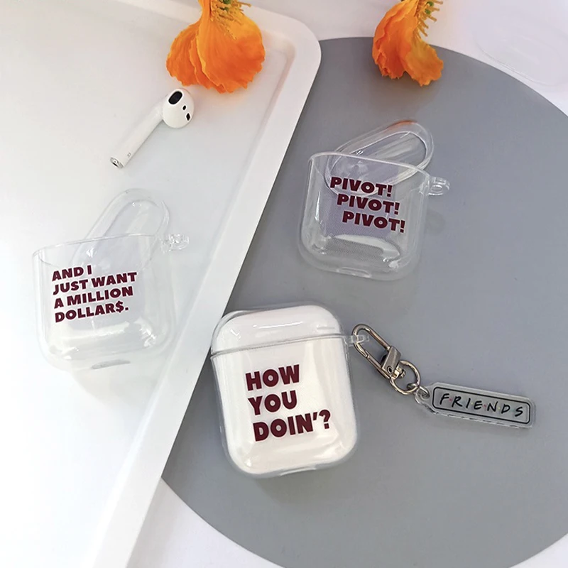 

Прозрачный чехол из ТПУ Best Friend TV Show для Apple Airpods Pro 2, чехол с Bluetooth, аксессуары для наушников Apple Airpods 3, 1, 2, чехол