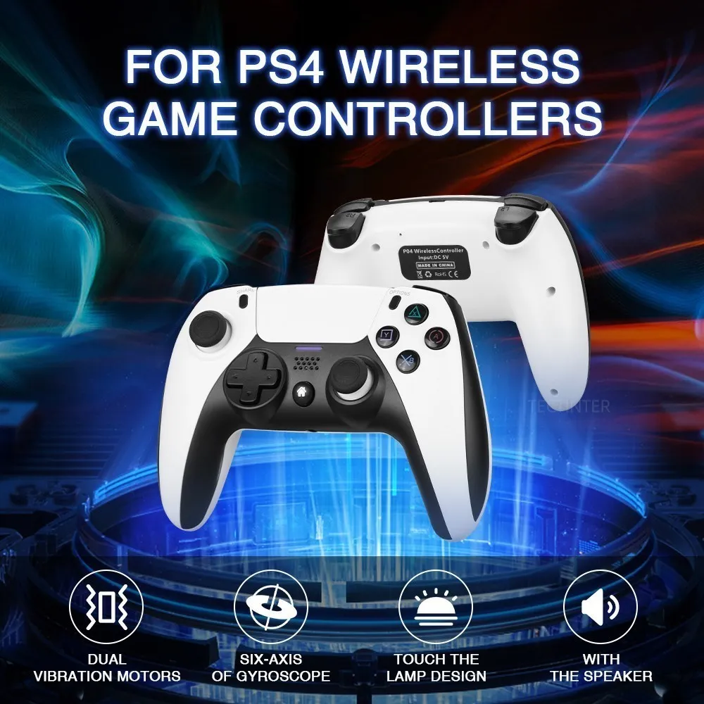 

Wireless Game Controller For PS4 Elite/Slim/Pro Support Bluetooth Gamepad For Switch /PC/ Andriod/ IOS Joystick Dual Vibration