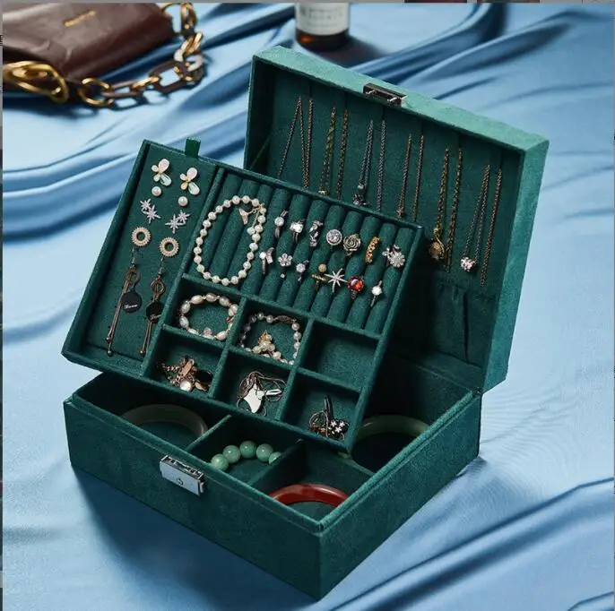 

jewelry casket packing cosmetic storage box makeup Box Jewelry Storage Box Storage Vintage necklace casket Wholesale