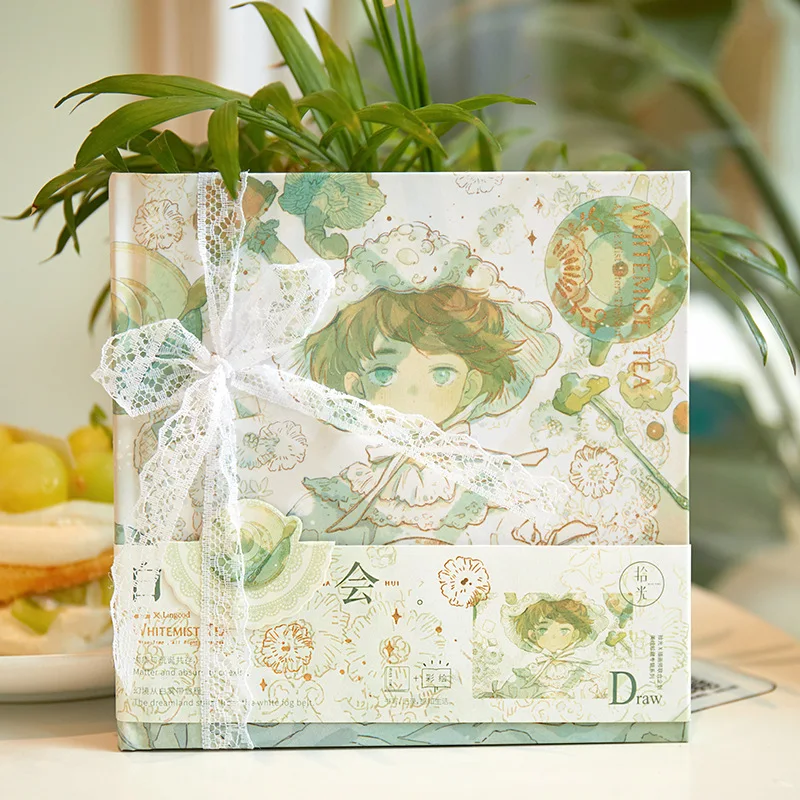 

2022 новая Цветочная кружевная тема в твердом переплете, дневник, дневник для девочки, чайный, вечерние, дневник, планировщик, 160P, красочные ст...