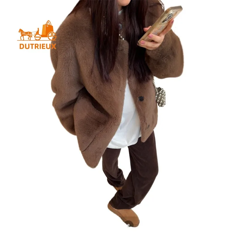 Новая зимняя куртка для женщин простая и элегантная теплая средней длины с