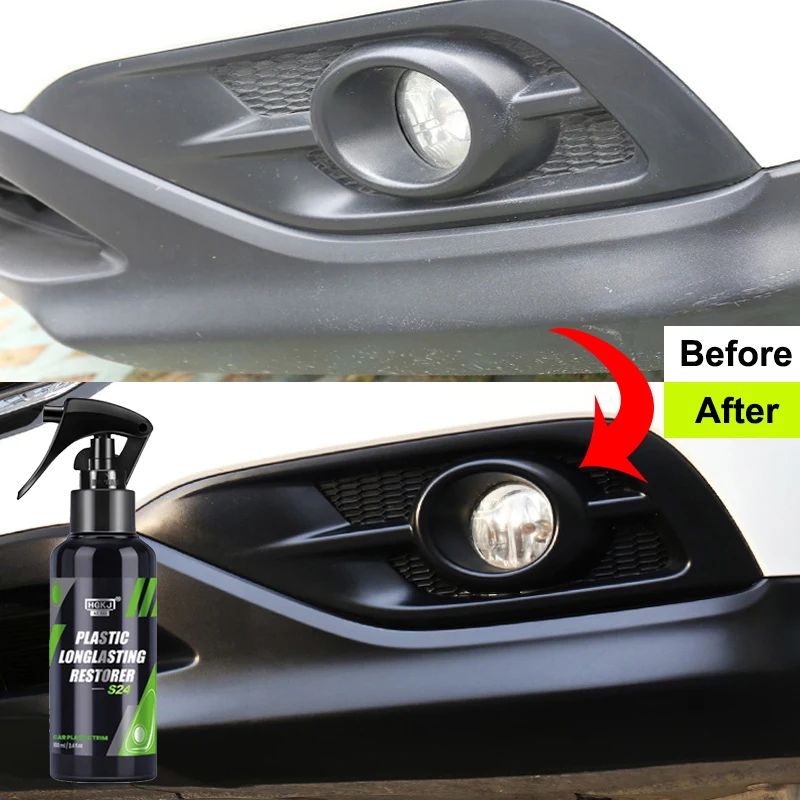 Car Plastic Restorer Spray Back To Black Gloss Car Cleaning 