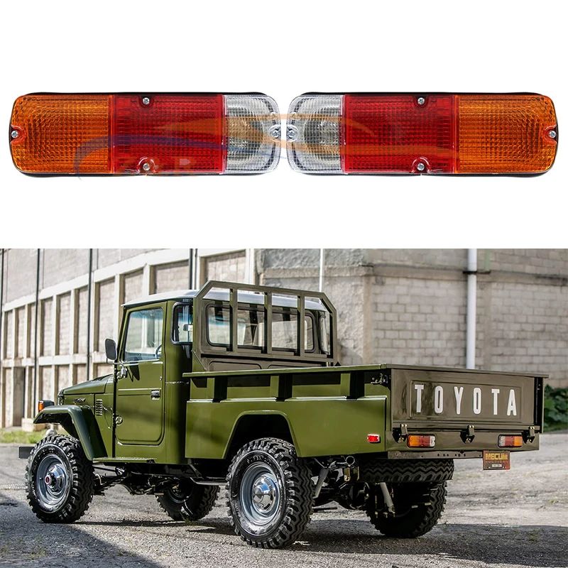 

Pair Tail lamp Fit For 1965-1984 Toyota Land Cruiser BJ42 FJ40 FJ45 HJ47 Rear Tail Light Metal