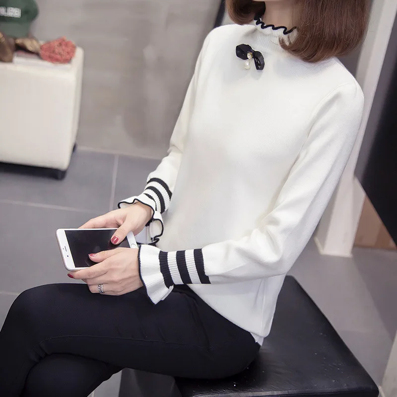 

Maternity wear 2022 winter new round neck loose sweater Black