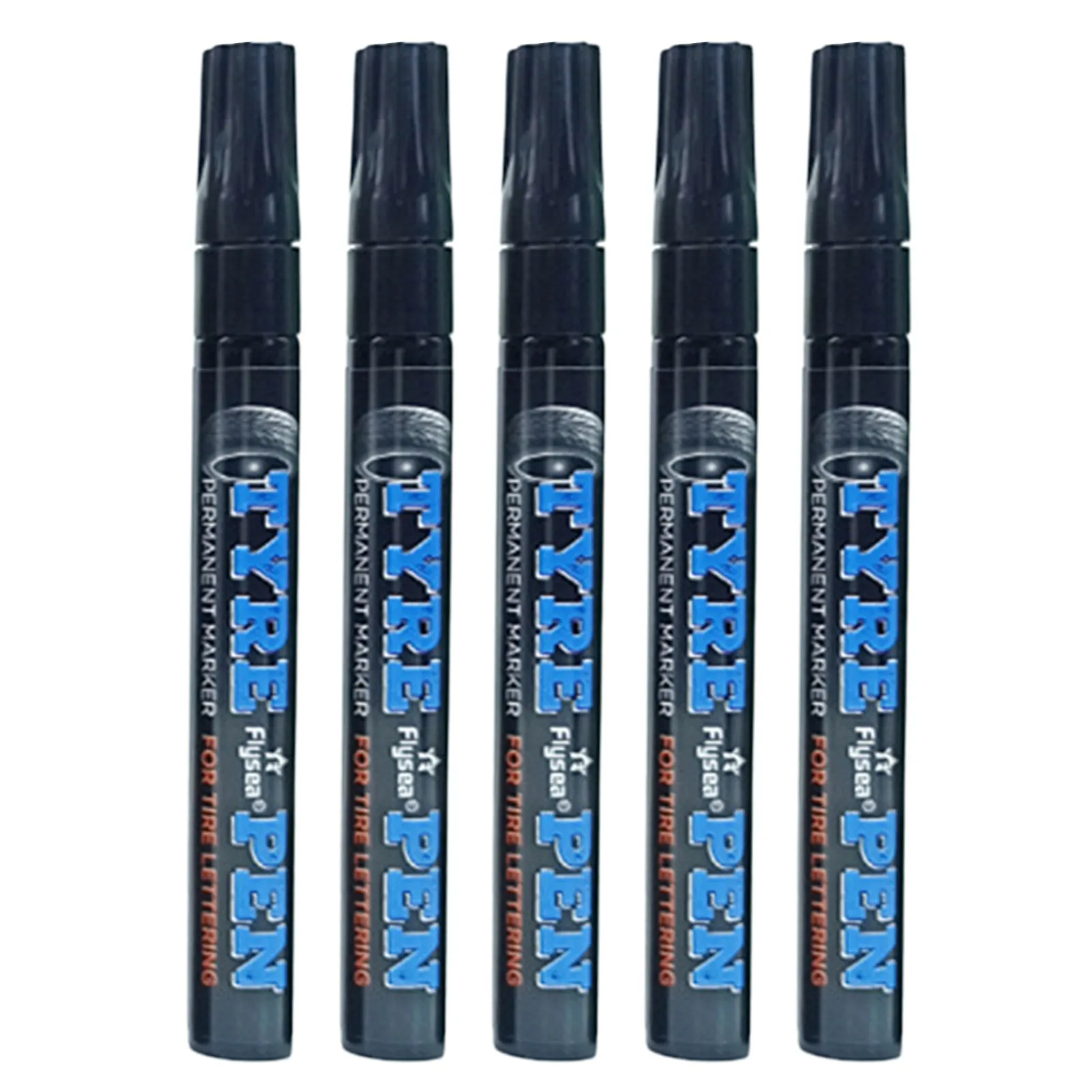

White Black Car Tyre Paint Marker Pen 5pcs Permanent Marker Waterproof For Tire Glass Ceramic Surface Car Styling Accessories