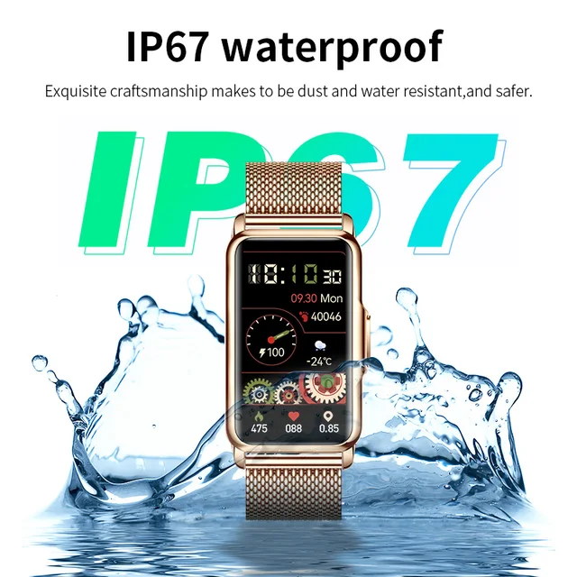 Smart Watch Women Full Touch Screen Bluetooth Call IP67 Waterproof Ladies Watches Sports Fitness Tracker Smartwatch Women Men 4