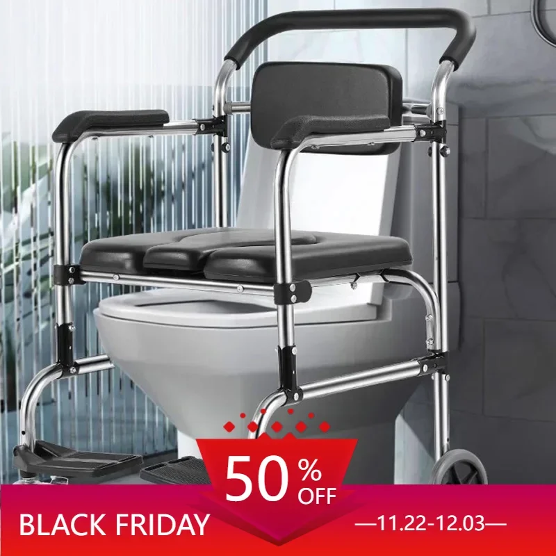 Стул для пожилых людей складной стул унитаза табурет использования в ванной