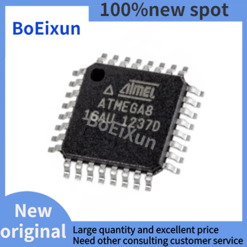 

1-100 Pieces ATMEGA8-16AU TQFP-32 ATMEGA8 Microcontroller Chip IC Integrated Circuit Original Brand New Free Shipping