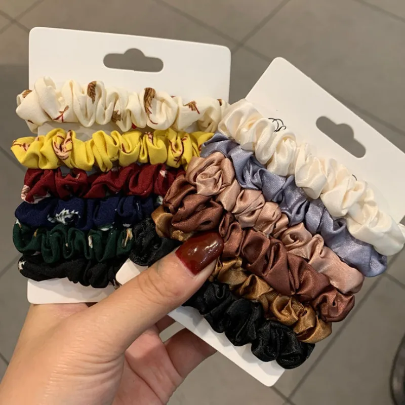 

2021 Korean Elastic Hair Bands Elegant Large Intestine Hair Tie Hair Rope for Women Girls Hair Accessories