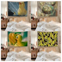 duck printed large wall tapestry for living room home dorm decor kawaii room decor