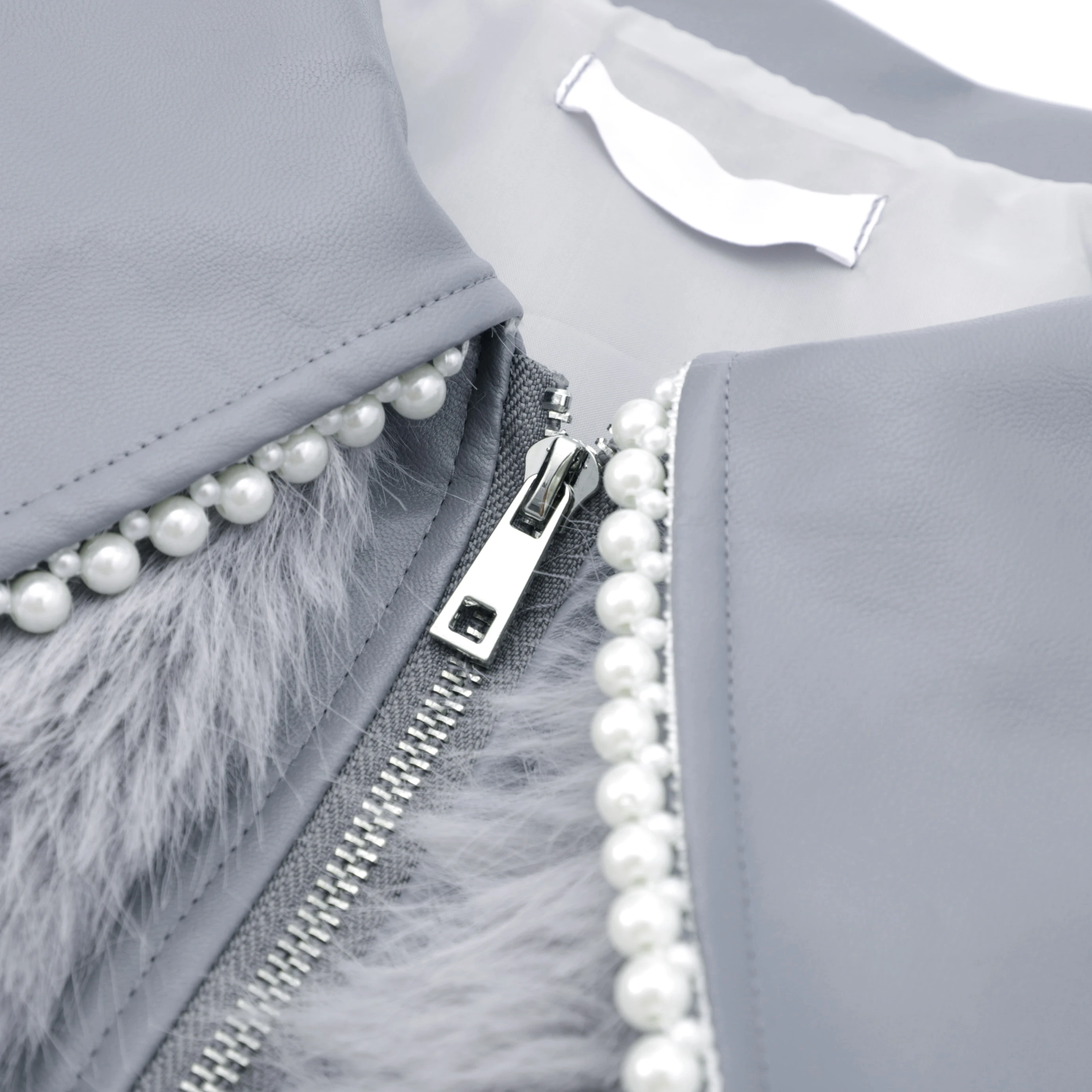 Socialite Beaded Faux Fur Coats Woman Winter 2022 New Warm Chic Long Sleeve Doll Collar Lamb Wool Coat Women's Winter Clothing