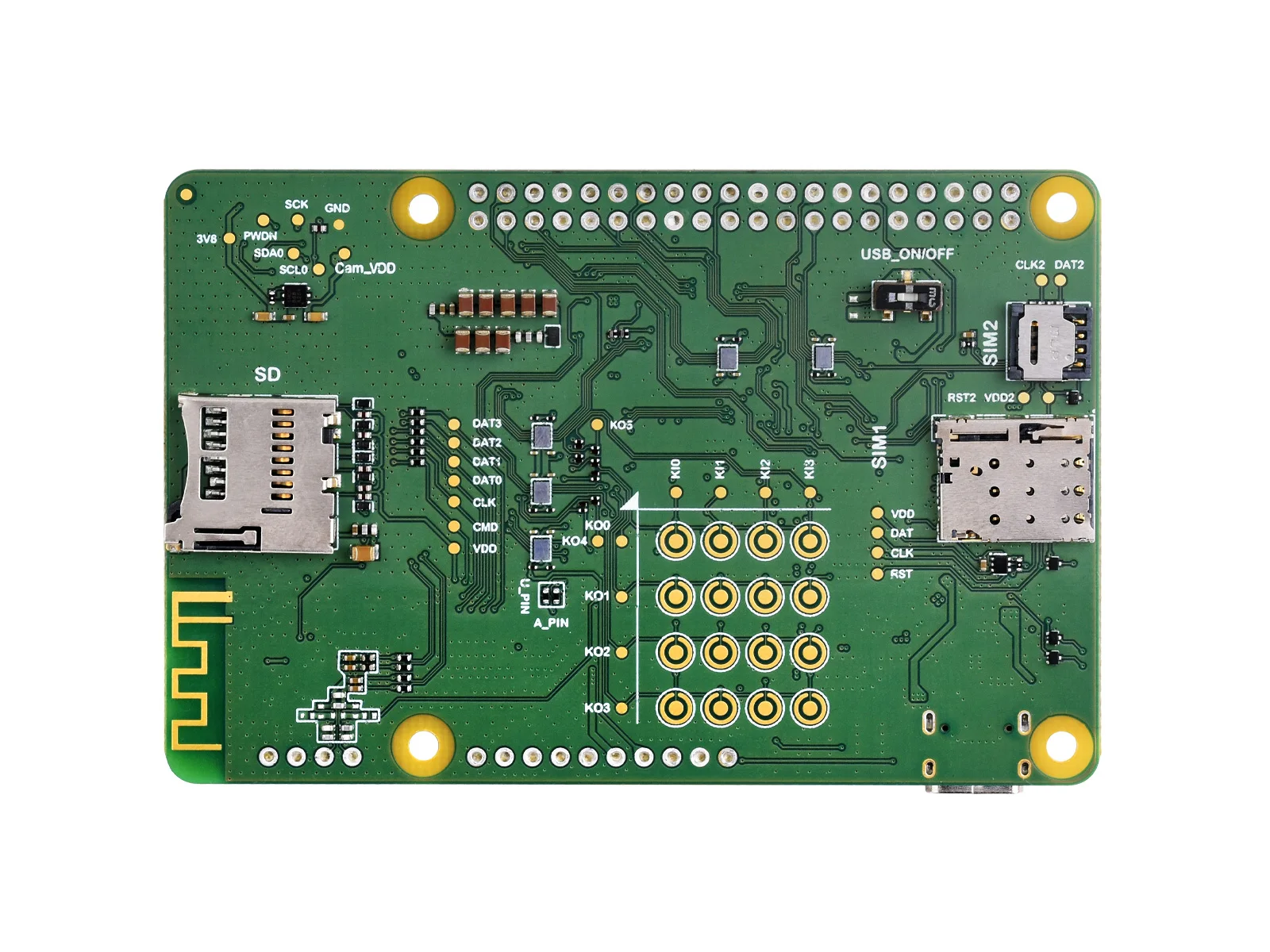 EC200U-AU C4-P01 макетная плата разработанная для QuecPython LTE Cat-1 / Bluetooth связи