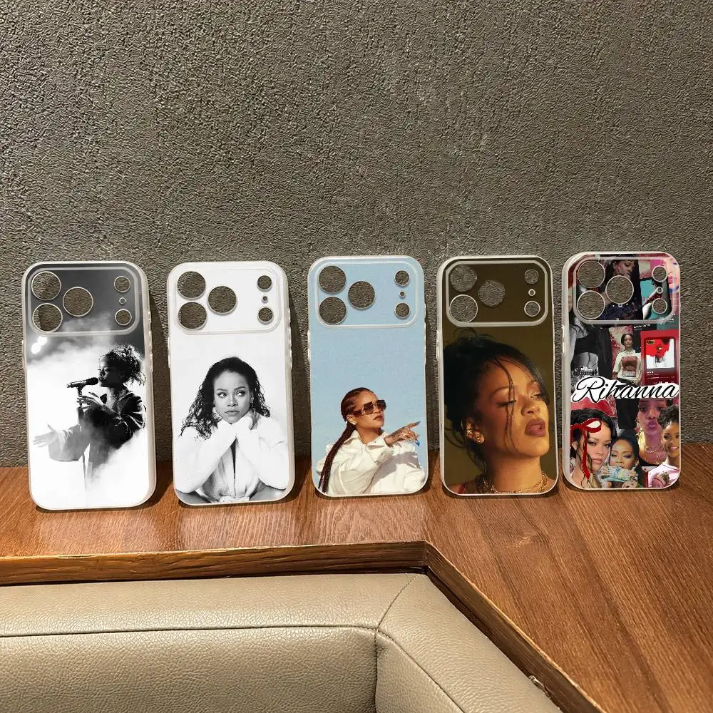 Фото Мягкий чехол из ТПУ для iPhone 17, 16, 14, 15 Plus, 13, 12 ProMax, Air 11 с беспроводной зарядкой MagSafe от популярной певицы R-Rihannas №1