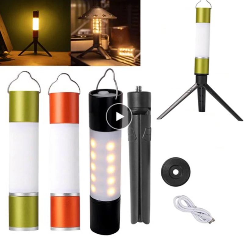 

New USB Rechargeable Hanging Flashlight Zoomable Aluminum alloy + ABS LED Torch Camping Tent Lamp Torch Outdoor Night Light