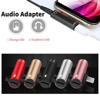 2 in 1 splitter audio adapter charging connector for iphone x xr xs 11 pro max 7 8 plus se music earphone jack adaptor converter