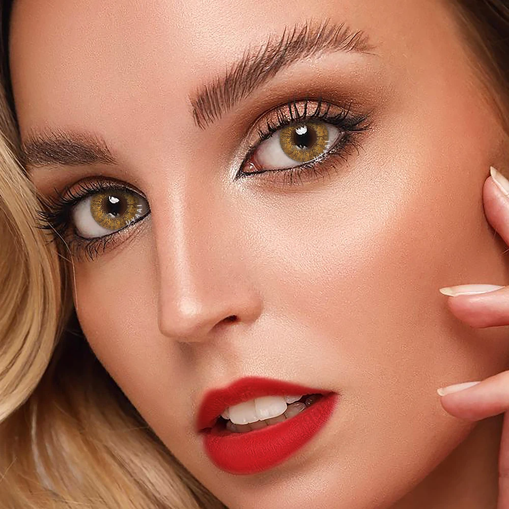 bio essence 1 pair colored contact lenses for eyes contact eye lens with color cosmetics makeup natural eye color lens for 1year free global shipping