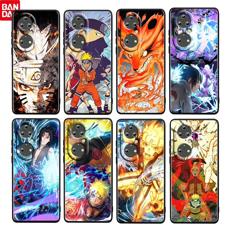 

Cute anime NARUTO For Huawei P50 40 30 20 10 9 Lite E Mini Pro 4G 5G Soft Silicone Black Cover Phone Case Cover Funda Coque Capa