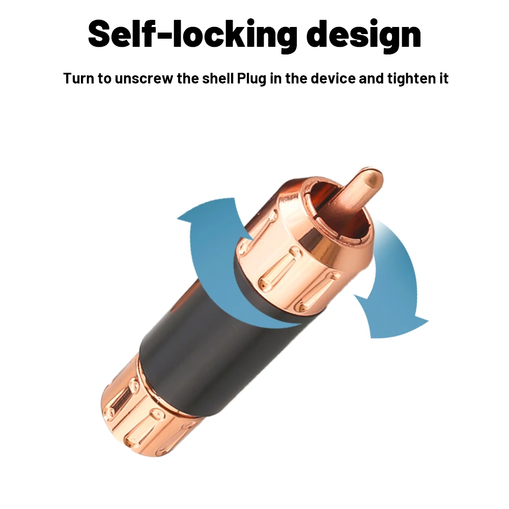 Высококачественный красный медный RCA аудио штекер R149 4 шт. соединительный кабель