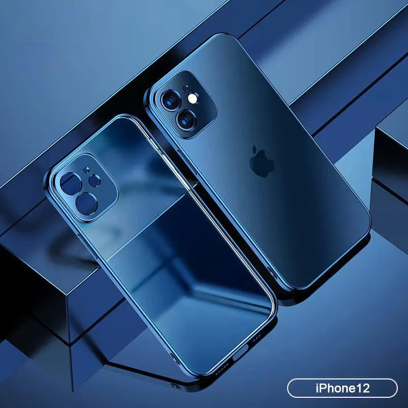 

Clear Case for Apple iPhone 11 12 13 14 Pro Ma, New Slim Electroplated TPU Phone Case for iPhone X XR Lens Protection Clear Case