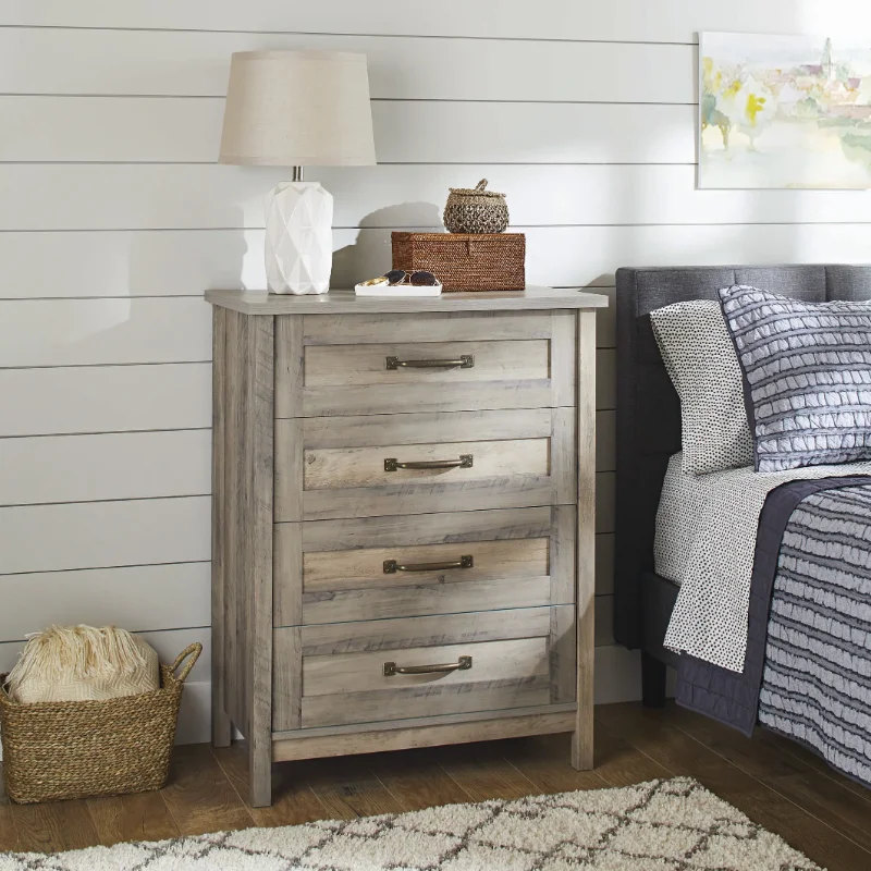 

Better Homes & Gardens Modern Farmhouse 4-Drawer Chest, Rustic Gray Finish