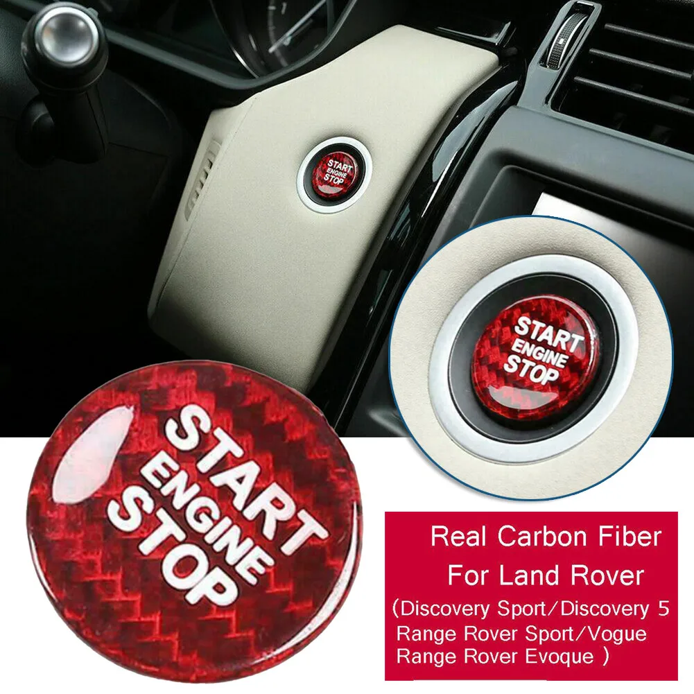 

Высококачественный кнопочный переключатель из углеродного волокна для запуска и остановки двигателя автомобиля Накладка для Land Rover Range Rover ...