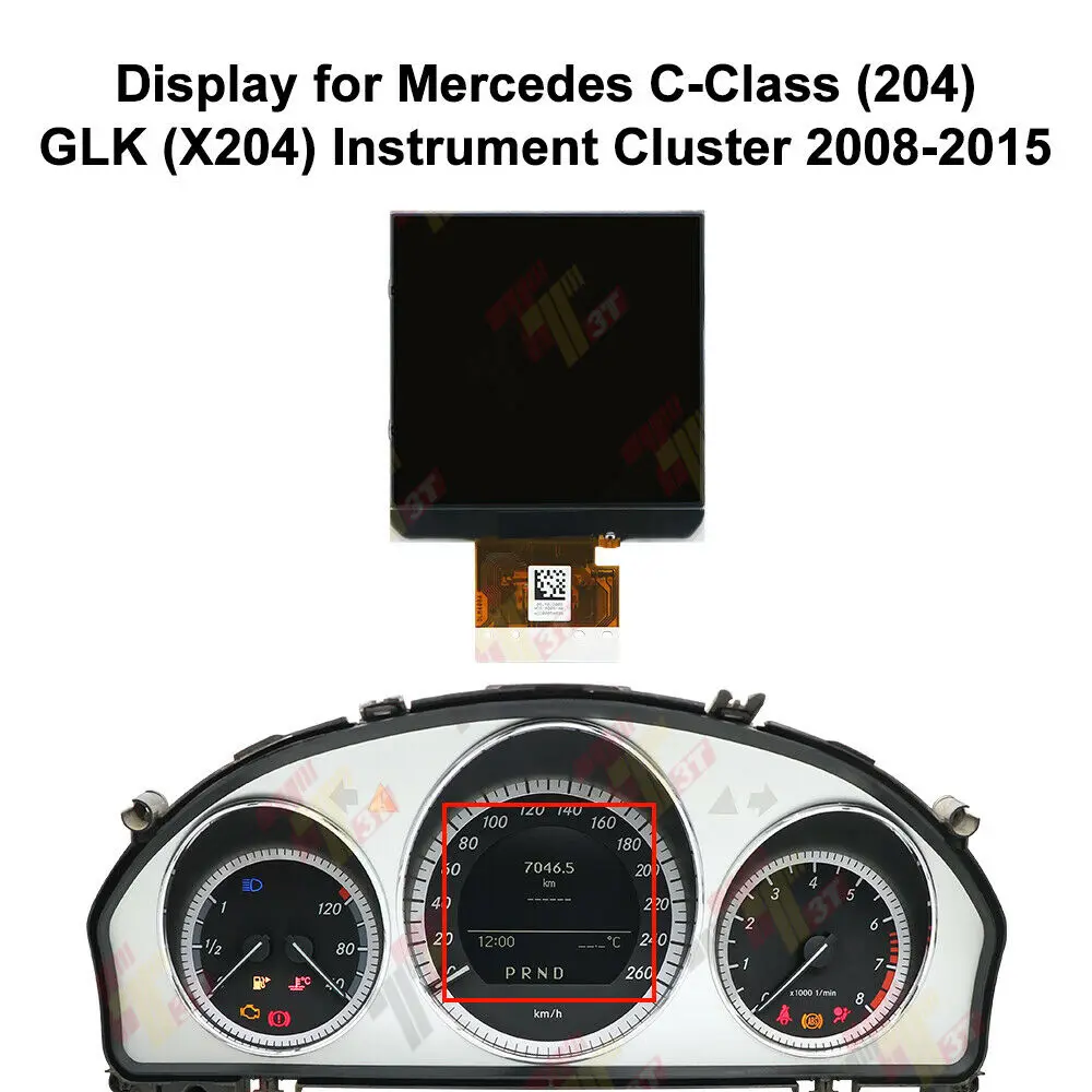 Monochrome Dash Speedometer LCD Display Screen for Mercedes Benz W204 W212 Instrument Cluster Pixel Repair |