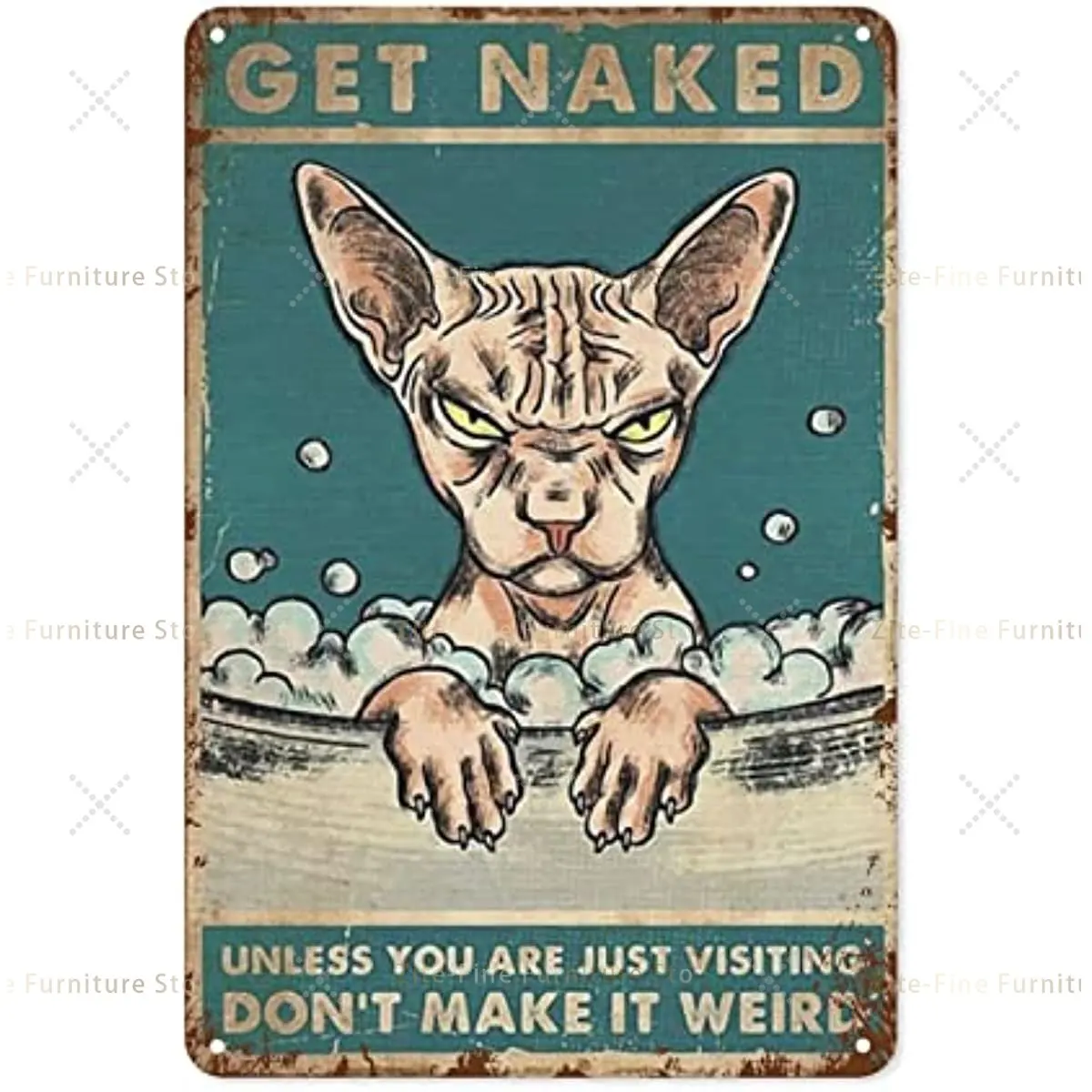 

Металлические жестяные знаки Sphynx в виде кота для ванной, ретро-арт, жестяные знаки, украшения для дома, бара, паба, кафе, фермы, комнаты, метал...