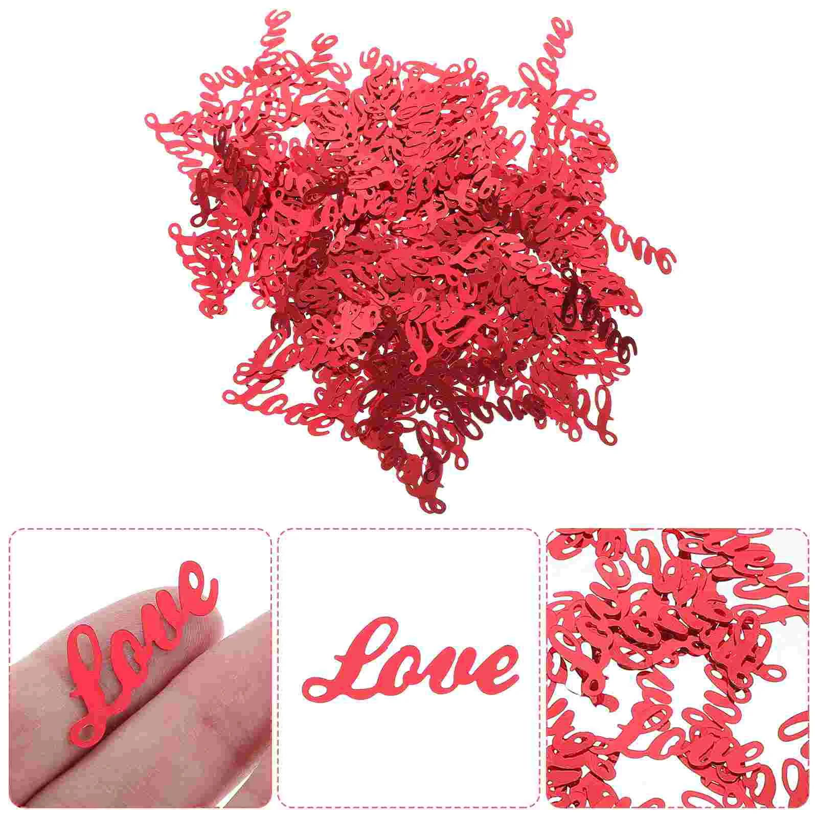 

Wedding Love Table Red Romantic Shower Bridal Decorations Scatter Engagement Scatters Birthday Party Proposal Sequins