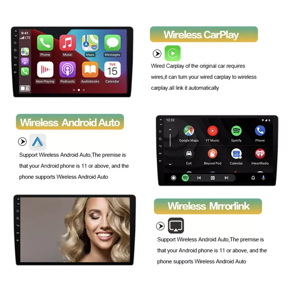 $87.00 Carplay For Universal Car IOS & Android 11.0 Dongle Car Multimedia Player For Mercedes Benz Audi Volkswagen Kia Toyota Volvo For