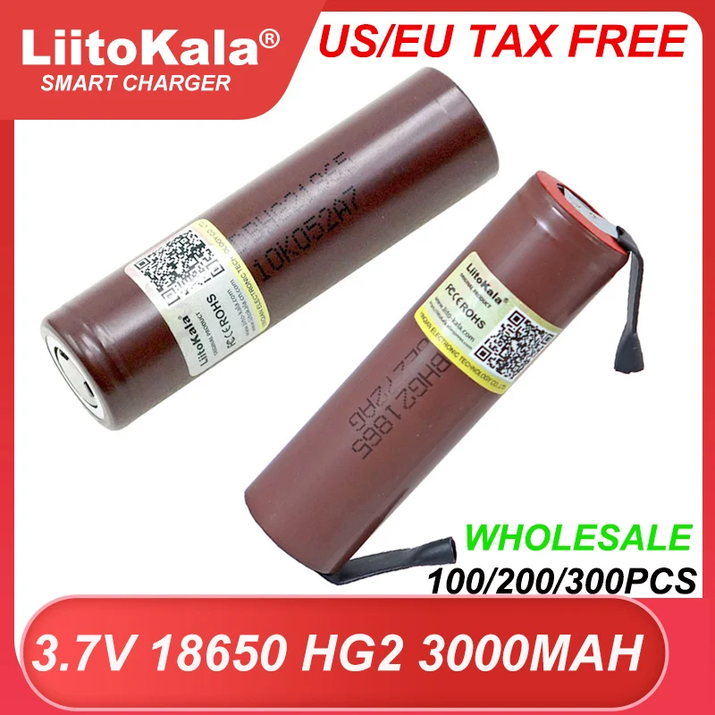 

Liitokala оригинальный HG2 18650 3000 мАч батареи 3,6 в разряд 20A Специальный 3,7 в перезаряжаемый аккумулятор DIY никель оптовая продажа