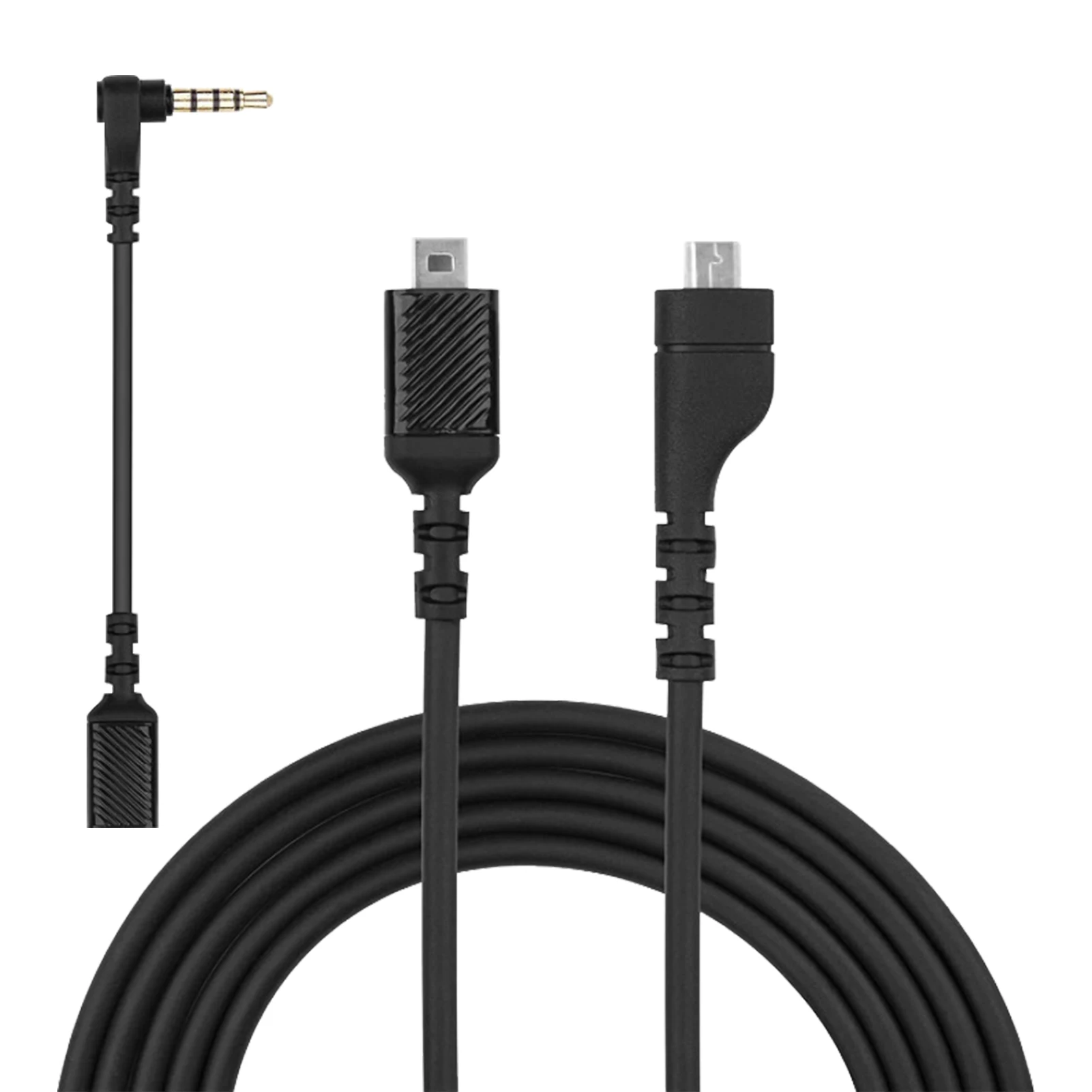 

1.5m With 3.5mm Adapter Portable Audio Cable PC Wire Stereo Gaming Headset Sound Card Durable Black Fit For Arctis 3 5 7 Pro