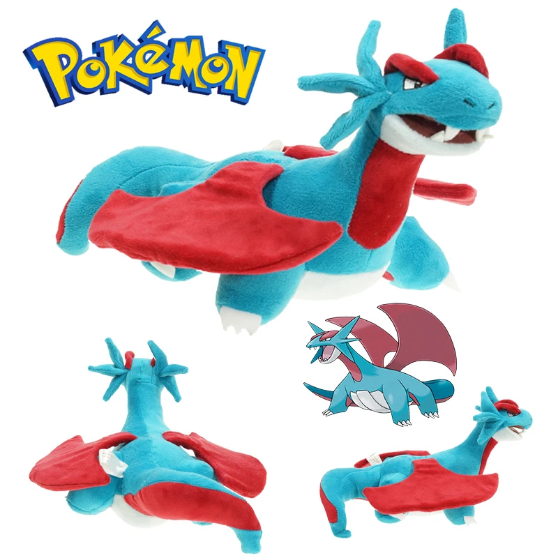 

TAKARA TOMY 30CM Pokemon Salamence Plush Doll Cool Anime Periphery Soft Pocket Monster Stuffed Toy Kids Birthday Gift