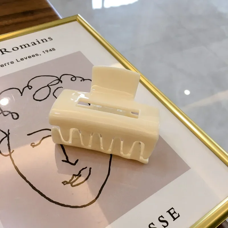 Женские однотонные геометрические зажимы 5 см