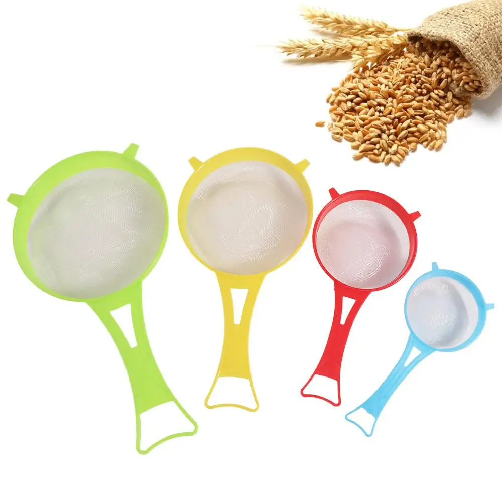 4 шт./компл. кухонный инструмент пластиковое сито для муки с ручкой