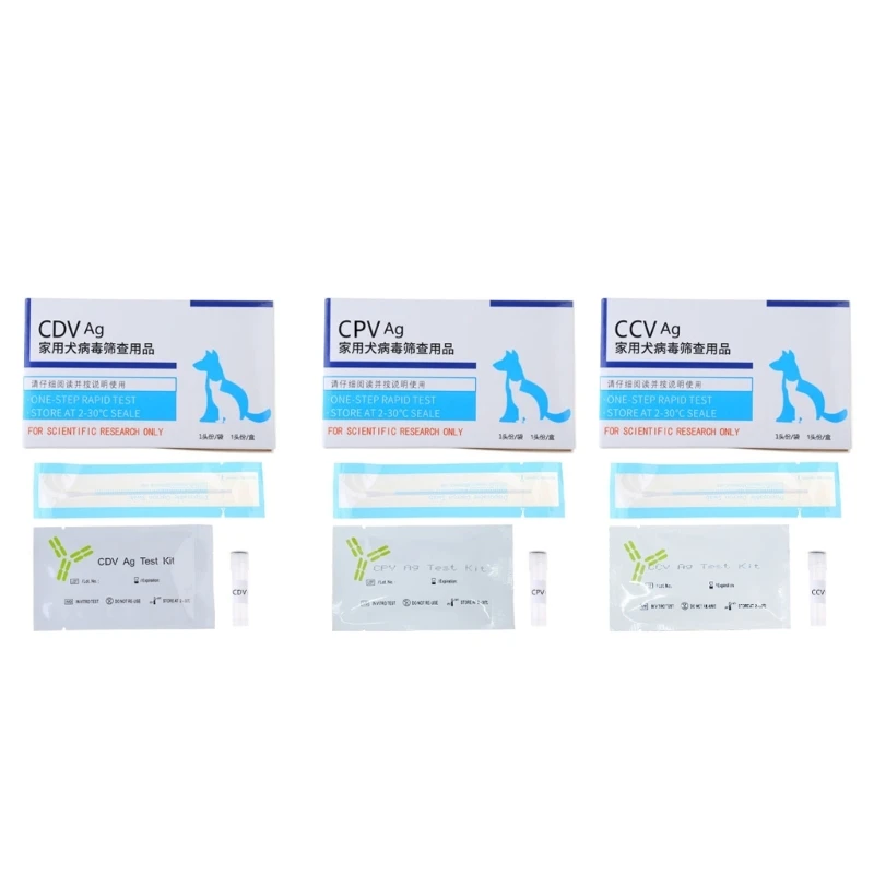 10 упаковок Dog Test CDV CPV CCV Точный тестер Быстрый тест для мониторинга здоровья собак