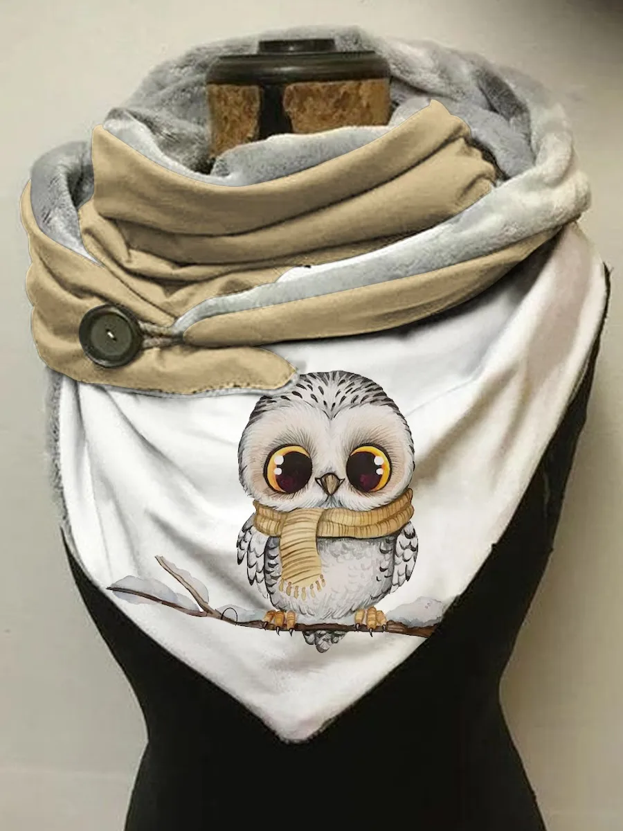 

Owl Casual Scarf and Shawl For Indoor or Outdoor Use To Keep Warm In Autumn and Winter