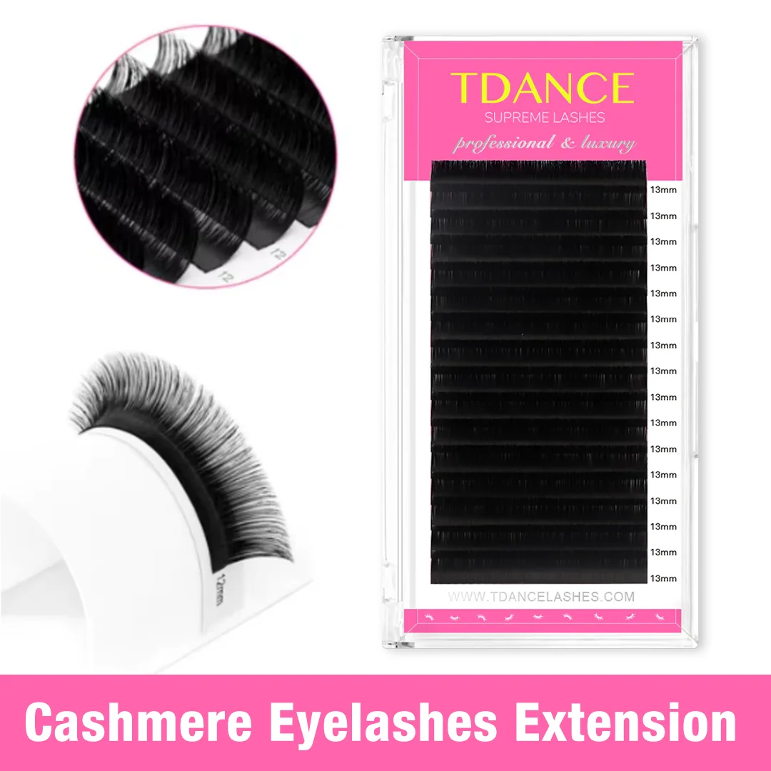 TDANCE Extension de cils classique corée PBT 16 rangées noir mat Faux cils de vison Volume russe maquillage cils cils individuels