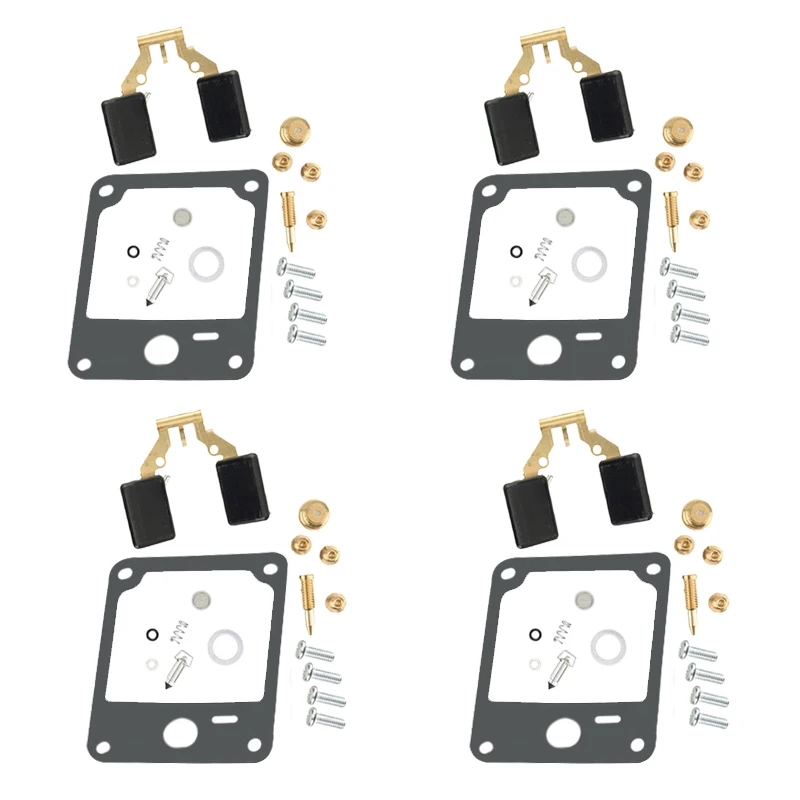 

Мотоциклетный карбюратор, 4 набора, карбюратор для масла, поплавковый Ремонтный комплект, подходит для Yamaha XV1000L XV1000N VIRAGO 1000