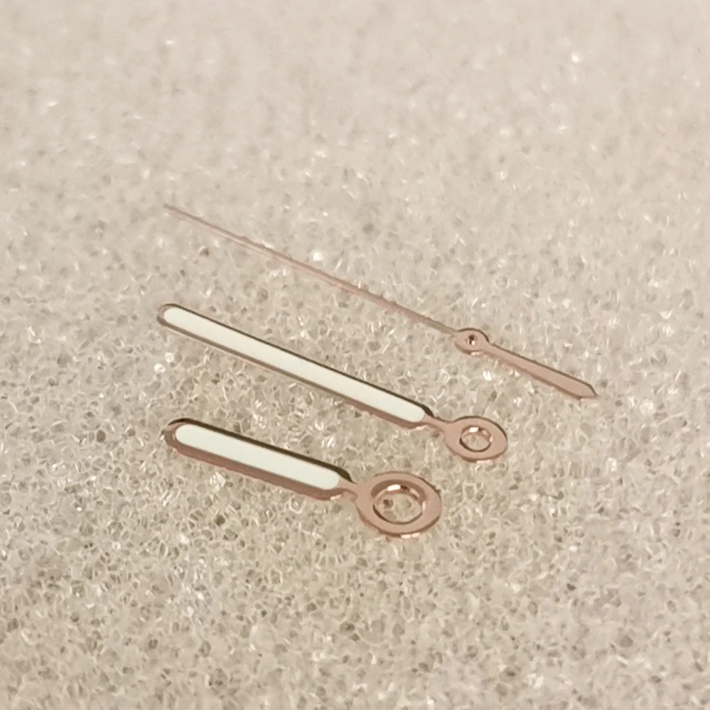 Watch Hands Accessories Rose Gold Edge White Watch Hands Fit Assembling NH35 NH36 4R Automatic Movement