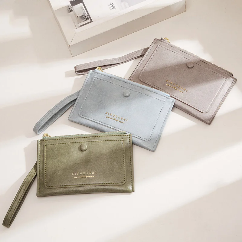 

Women Simple Wallets Leather Female Purse Mini Hasp Solid Multi-Cards Holder Coin Short Wallets Slim Small Wallet Zipper Hasp