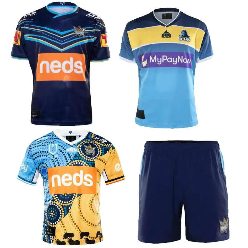 

2022 GOLD COAST TITANS HOME rugby jersey 2021 Australia Titans Indigenous rugby Jersey shirt