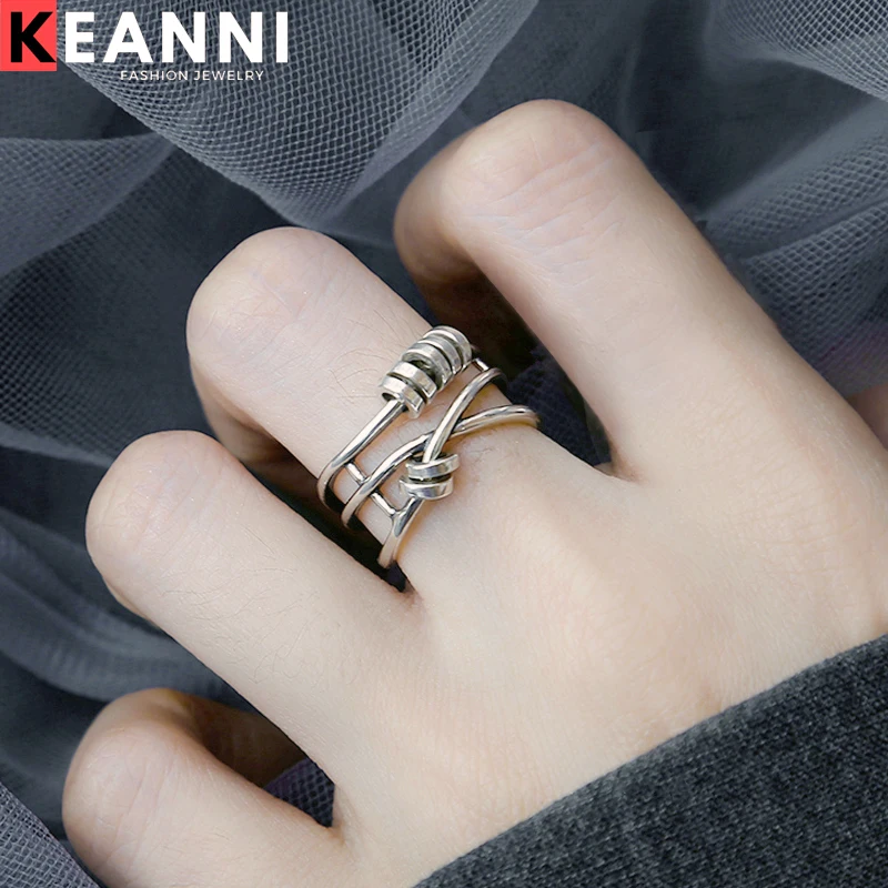 

Irregular Open Rings for Women Anxiety Ring Adjustable Opening Women Men Fidget Ring Stress Relief Jewelry Stacking Finger Rings
