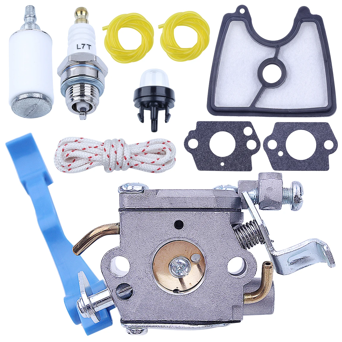 Набор для обслуживания карбюратора для Husqvarna 125B, 125BX, 125BVX, 28cc, 2-х цикловый Натяжной канат Zama C1Q-W37, сменная Запасная часть