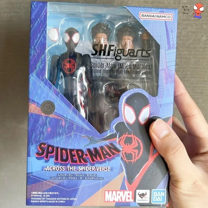 

Bandai Original Shfiguarts Marvel Spider-man: Across The Spider-verse Miles Morales Gwen Stacy Anime Action Figure Toys Model