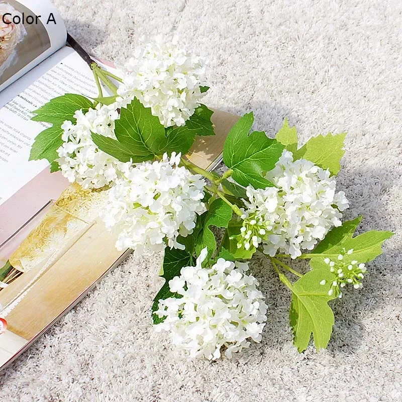 

Искусственные белые шелковые цветы гортензия