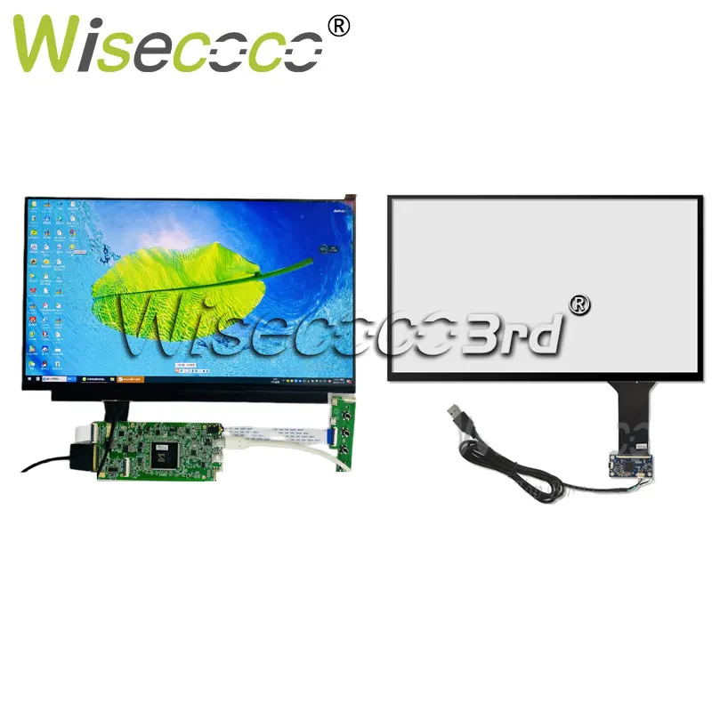Wisecoco 15.6 Inch 4K LCD Display Touch Panel EDP 30Pins Screen 60Hz Controller Board UHD 3840x2160 Laptop Raspberry Pi Display