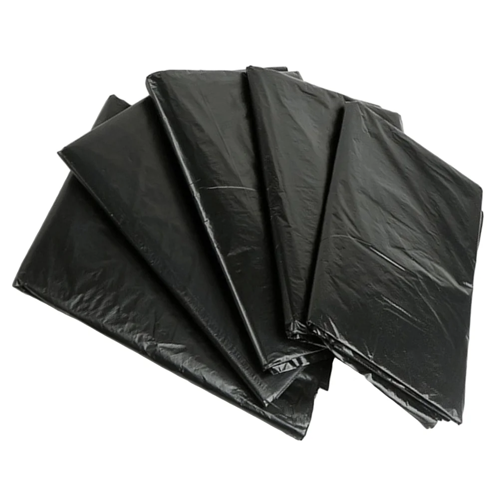 

50pcs Gardening Garbage Bags Heavy Duty Large Trash Bags Thick Flat Open Waste Bag for Kitchen Garage Black 80x90cm