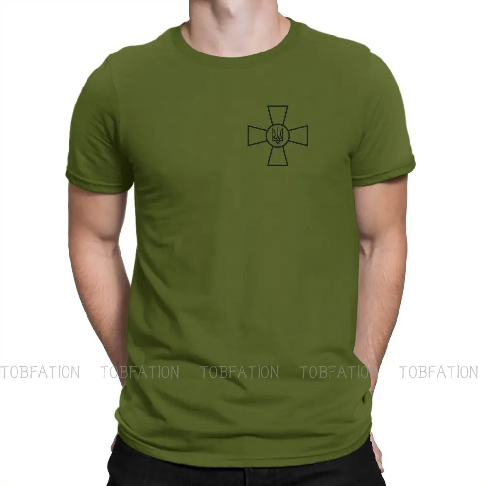Emblem of the Ukrainian Armed Forces Black TShirt Zelensky Streetwear Leisure T Shirt Male Short Sleeve Unique Gift Idea