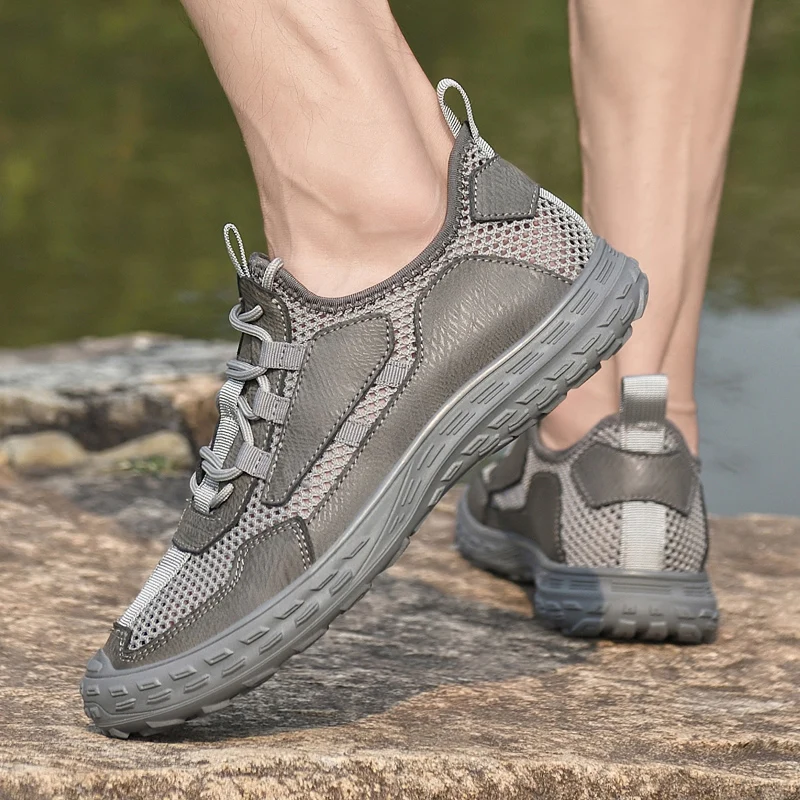 2024 модная универсальная летняя спортивная трендовая мужская обувь с сеткой